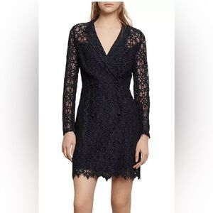 Sandro Navy Blue Nanie Lace Dress. Size 38